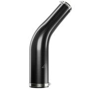 76mm to 63mm (3.0" to 2.5") 45 Degree Silicone Reducer Hose Coupler Tube Set with Hose Clips Black