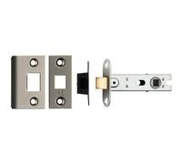 76mm Tubular Mortice Door Latch Bolt Through Square Forends Matt Bronze