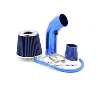 76MM Universal Car Modified good Flow Mushroom Head Air Filter Intake Kit For Automotive Parts Cold Aluminum Pipe Air Intake Pipe(Blue Kit)