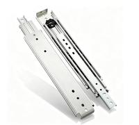 76mm Width Heavy Duty Drawer Slide Rails Side Mount Ball Bearing Industrial Rail 1 Pair 3 Fold Full Extension Drawer Slides Bearing About 220kg for Cabinets & Industrial Use(1250mm)