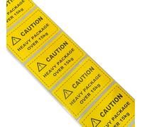 76mm x 51mm Bright Yellow Caution Heavy Package Labels for Amazon FBA Seller Stickers - Over 15kg (Pack of 100)