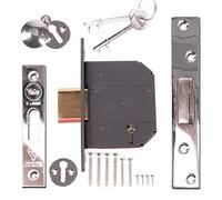 76mm Yale 5 Lever Polished Chrome Deadlock with 2X Keys - BS3621 Insurance Approved, Offering Maximum