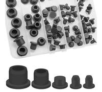 76Pcs Rubber Stoppers in Five Sizes, Various Sizes of Round Hole Silicone Tool, Rubber Plugs for Round Holes, Silicone Plugs Suitable for Car Wiring Furniture