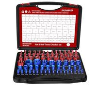 76Pcs Thread Checker, Nut and Bolt Thread Checker 38 Standard and 38 Metric Set, Thread Gauge Suitable for Nut or Bolt Size Finder in Narrow and Tricky Areas