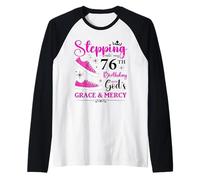 76th Birthday 76 Years Old Bday Queen Party Funny Womens BD Raglan Baseball Tee