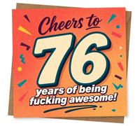 76th Birthday Card for Her, Funny Design