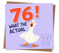 76th Birthday Card for Her or Him, Funny Design