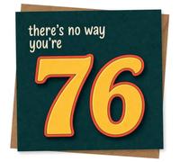 76th Birthday Card for Him or Her, Funny Design