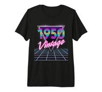76th Birthday Gift 76 Years Old Men Women Retro Vintage 1950 Premium T-Shirt