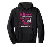 76th Birthday High Heel A Queen Was Born In June 1950 Pullover Hoodie