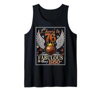 76th Birthday Women Cheers to 76 Years Fabulous Since 1950 Tank Top