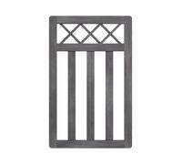 76x120cm Grey Spruce Wood Lattice Top Garden Gate with T Hinges & Bolt Lock | Size: 76x120 cm The hot sale Grey 76x120 cm