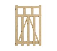 76x120cm Natural Spruce Wood Garden Flat Top Picket Gate with T-Hinges & Bolt Lock The hot sale Natural One Size