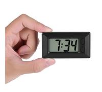 77 * 42.4 * 17.7mm Black Ultra-thin Electronic Clock with Adhesive Pad,LCD Digital Clock with Date Time Calendar for Car Dashboard Home Desk Office