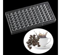 77 Holes Coffee Beans Shape Polycarbonate Chocolate Mold 3D Chocolate Making Molds DIY PC Jelly Candy Pudding Moulds Chocolate Bar Maker Mold Tray Non Stick Ice Cube Trays Pastry Baking Bakeware Pan