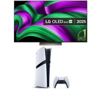 77" LG C5 OLED evo AI 4K HDR Smart TV 2025 (OLED77C56LB) & PlayStation 5 Pro Bundle, Brown