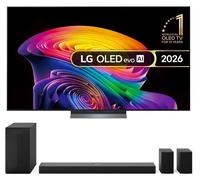 77" Lg C6 OLED AI 4K HDR Smart TV 2026 (OLED77C64LA) & US70TR 5.1.1 Wireless Sound Bar Bundle, Silver/Grey