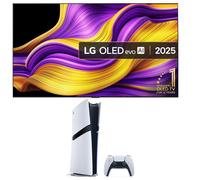 77" LG G5 OLED AI 4K HDR Smart TV 2025 (Wall Mount Version) & PlayStation 5 Pro Bundle, Silver/Grey
