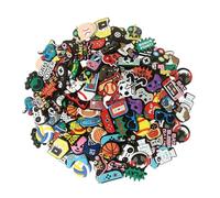77 Pcs Random Shoe Plugs for Crocs Jibbitz, PVC Shoe Hanger for Clogs, Shoe Charms, Shoe Charms, Caricature, Clogs Accessories, DIY Decorations, Kids Party Gifts, 2cm*3cm, Polyvinyl Chloride, No