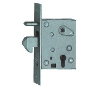 77 QL Lock one throw and hook bolt with cylinder for sliding doors and gates