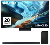 77" Samsung S90H OLED Glare Free 4K Vision AI Smart TV & HW-Q600H/XU 3.1.2 Wireless Sound Bar Bundle, Black