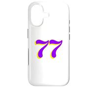 77 | The Number Seventy Seven in Purple and Yellow Case for iPhone 17