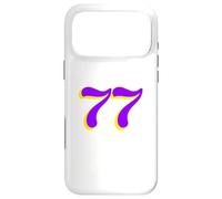 77 | The Number Seventy Seven in Purple and Yellow Case for iPhone 17 Pro Max