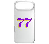 77 | The Number Seventy Seven in Purple and Yellow Case for iPhone Air