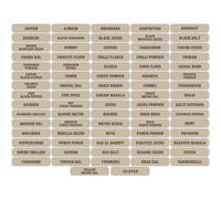 77 x Asian/Indian Spice Storage Jar Kitchen Home Cooking Labels Stickers 51x10mm (Beige with Black Text)