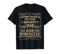 77 Year Old Birthday Gifts For Men August 1948 77th Bday T-Shirt