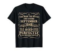 77 Year Old Birthday Gifts for Men September 1948 77th Bday T-Shirt