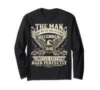 77 Year Old Legend were Born in December 1948 Birthday Long Sleeve T-Shirt