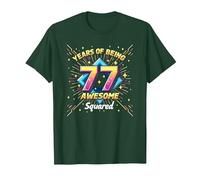 77 Years of Awesome Birthday Gift for Seniors T-Shirt, Men, Forest Green, 3XL