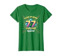 77 Years of Awesome Birthday Gift for Seniors T-Shirt, Women, Kelly Green, 3XL