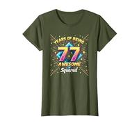 77 Years of Awesome Birthday Gift for Seniors T-Shirt, Women, Olive, 3XL