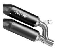 77021PRN - Exhaust Muffler Arrow Round Sil Dark Ducati Monster 890 V2 (26-)