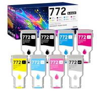 772 Ink Cartridge 300ML with Chip for DesignJet Z5200 Z5400 Printer, 8-Pack