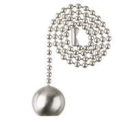77217 Brushed Nickel Finish, Ball Pull Chain