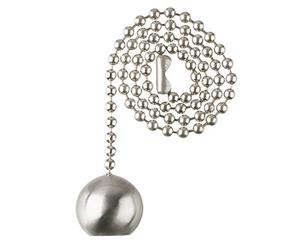 77217 Brushed Nickel Finish, Ball Pull Chain