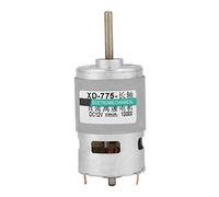 775 Dc 80w Ball Bearing Motor 10000RPM/20000RPM Ball Bearing D Axis Low Noise Motor, 12V/ 24V Large Torsion Electric Motor Ball Bearing Shaft(12V10000RPM)