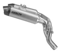 77518PR - Exhaust Muffler Arrow Round Sil Titanium Ducati Hypermotard V2 (26-)