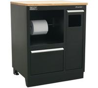 775mm Heavy Duty Modular Steel Floor Cabinet With Rubbish Bin And Storage Solutions