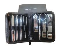 777 Three Seven Nail Clipper Set TS-800C 손톱깍기 Professional 9-in-1 Manicure Pedicure Kit with Travel Case | Stainless Steel Nail Clippers, Scissors, File & Grooming Tools | Made in Korea | DAHLORE