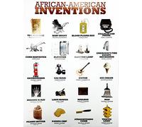 777 Tri-Seven Entertainment African American Inventions Poster Black History Famous People Inventors, 18" x 24", (White)