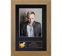#779 Keith Flint Signed Autograph Mounted Photo Reproduction PRINT A4 Rare Perfect Birthday (297 x 210mm) (Oak Veneer Frame)