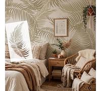 77cm Fern Leaf Frond Foliage Botanical Curved Stencil Wall Art Oversized Reusable Custom Plaster Decorative Mural Large-Scale Dimensional S700