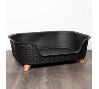77cm x 58cm Black Plastic Raised Pet Basket with Legs - Samuel Alexander | TJ Hughes