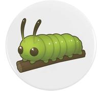 77mm 'Cute Caterpillar on Branch' Large Button Pin Badge (BB00143357)