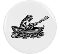 77mm 'Frog In A Rowing Boat' Large Button Pin Badge (BB00128395)