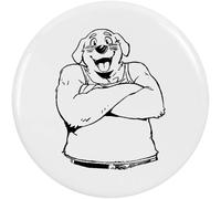 77mm 'Golden Retriever Furry' Large Button Pin Badge (BB00143439)